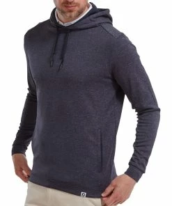 FootJoy Lightweight Hoodie - Heather Navy -Second Hand Clubs Sales footjoy lightweight hoodie heather navy 3