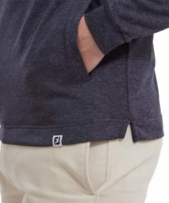 FootJoy Lightweight Hoodie - Heather Navy -Second Hand Clubs Sales footjoy lightweight hoodie heather navy 5