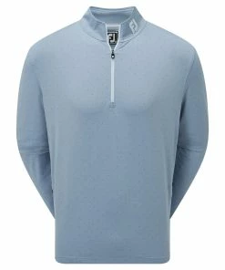 FootJoy Pin Dot Print Chill-Out Pullover - Denim/Bluestone/Azure