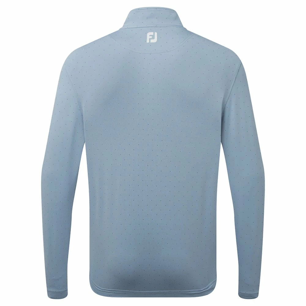 FootJoy Pin Dot Print Chill-Out Pullover - Denim/Bluestone/Azure 4 FootJoy Pin Dot Print Chill-Out Pullover - Denim/Bluestone/Azure - Image 2