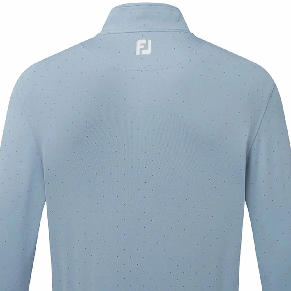 FootJoy Pin Dot Print Chill-Out Pullover - Denim/Bluestone/Azure 6 FootJoy Pin Dot Print Chill-Out Pullover - Denim/Bluestone/Azure - Image 4