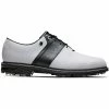FootJoy Premiere Series Packard Waterproof Spiked Shoes - White/Black -Second Hand Clubs Sales footjoy premiere series packard spiked shoes whiteblack 1
