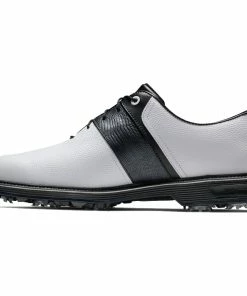 FootJoy Premiere Series Packard Waterproof Spiked Shoes - White/Black -Second Hand Clubs Sales footjoy premiere series packard spiked shoes whiteblack 3