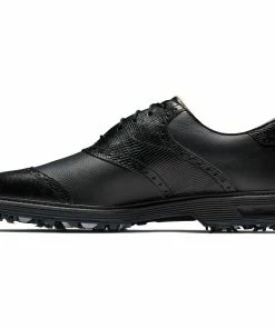 FootJoy Premiere Series Wilcox Waterproof Spiked Shoes - Black -Second Hand Clubs Sales footjoy premiere series spiked shoes black 3
