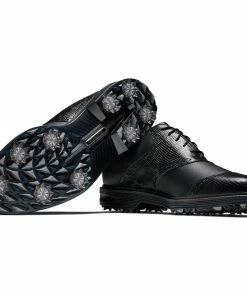 FootJoy Premiere Series Wilcox Waterproof Spiked Shoes - Black -Second Hand Clubs Sales footjoy premiere series spiked shoes black 5