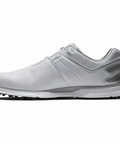 FootJoy Pro SL Carbon BOA Spikeless Shoes - White/Silver -Second Hand Clubs Sales footjoy pro sl carbon boa spikeless shoes whitesilver 3