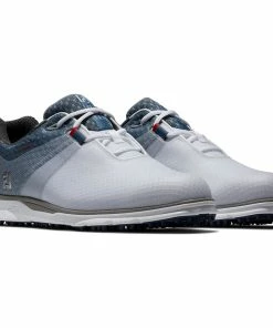 FootJoy Pro SL Sport Waterproof Spikeless Shoes - White/Blue/Navy -Second Hand Clubs Sales footjoy pro sl sport spikeless shoes whitebluenavy 3