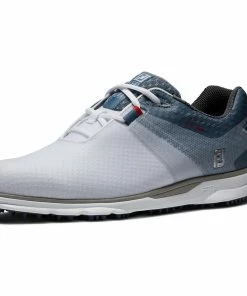 FootJoy Pro SL Sport Waterproof Spikeless Shoes - White/Blue/Navy -Second Hand Clubs Sales footjoy pro sl sport spikeless shoes whitebluenavy 4