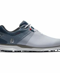 FootJoy Pro SL Sport Waterproof Spikeless Shoes - White/Blue/Navy