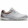 FootJoy Ladies Pro SL Spikeless Shoes - White/Rose 2 FootJoy Ladies Pro SL Spikeless Shoes - White/Rose -Second Hand Clubs Sales footjoy pro sl womens spikeless shoes whiterosegold 1