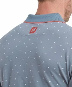 FootJoy Push Play Print Pique Polo Shirt - Graphite/White 11 FootJoy Push Play Print Pique Polo Shirt - Graphite/White -Second Hand Clubs Sales footjoy push play print pique polo shirt graphitewhite 5
