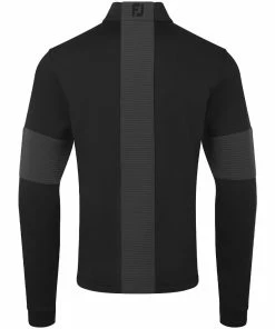 FootJoy Ribbed Chill-Out XP 1/2 Zip Pullover - Black/Charcoal -Second Hand Clubs Sales footjoy ribbed chill out xp 12 zip pullover blackcharcoal 2