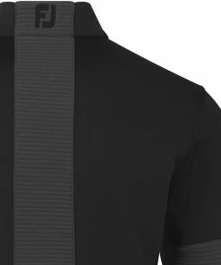 FootJoy Ribbed Chill-Out XP 1/2 Zip Pullover - Black/Charcoal -Second Hand Clubs Sales footjoy ribbed chill out xp 12 zip pullover blackcharcoal 4