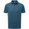 FootJoy School Fish Print Lisle Polo Shirt - Ink -Second Hand Clubs Sales footjoy school fish print lisle polo shirt ink 1