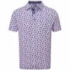FootJoy Shadow Palm Print Pique Polo Shirt - Lavender/Navy 2 FootJoy Shadow Palm Print Pique Polo Shirt - Lavender/Navy -Second Hand Clubs Sales footjoy shadow palm print pique polo shirt lavender 1