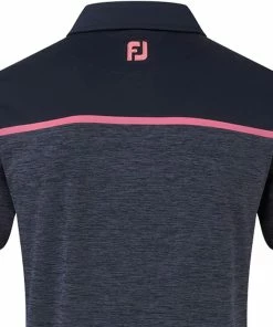 FootJoy Space Dye Block Lisle Polo Shirt - Navy -Second Hand Clubs Sales footjoy space dye block lisle polo navy 4