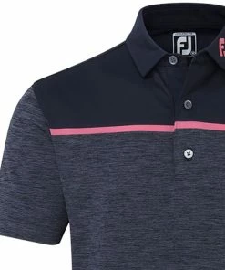 FootJoy Space Dye Block Lisle Polo Shirt - Navy -Second Hand Clubs Sales footjoy space dye block lisle polo navy 5