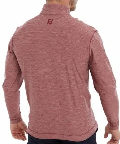 FootJoy Space Dye Chill-Out 1/4 Zip Pullover - Maroon -Second Hand Clubs Sales footjoy space dye chill out 14 zip pullover maroon 4