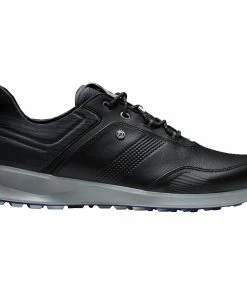 FootJoy Stratos Waterproof Spikeless Shoes - Black/Charcoal/Blue