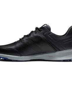 FootJoy Stratos Waterproof Spikeless Shoes - Black/Charcoal/Blue -Second Hand Clubs Sales footjoy stratos spikeless shoes blackcharcoalblue 3