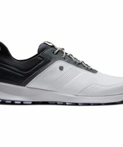 FootJoy Stratos Waterproof Spikeless Shoes - White/Charcoal/Blue