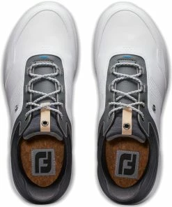 FootJoy Stratos Waterproof Spikeless Shoes - White/Charcoal/Blue -Second Hand Clubs Sales footjoy stratos spikeless shoes whitecharcoalblue 4