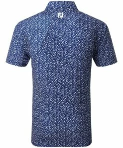FootJoy Tossed Tulips Polo Shirt - Twilight/White -Second Hand Clubs Sales footjoy tossed tulips polo shirt twilightwhite 2