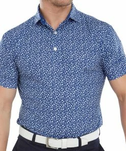 FootJoy Tossed Tulips Polo Shirt - Twilight/White -Second Hand Clubs Sales footjoy tossed tulips polo shirt twilightwhite 3