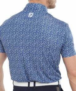 FootJoy Tossed Tulips Polo Shirt - Twilight/White -Second Hand Clubs Sales footjoy tossed tulips polo shirt twilightwhite 4