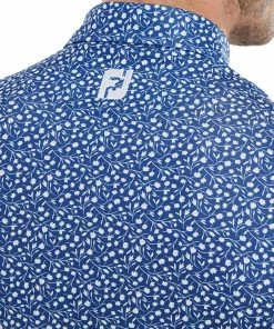FootJoy Tossed Tulips Polo Shirt - Twilight/White -Second Hand Clubs Sales footjoy tossed tulips polo shirt twilightwhite 5