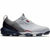 FootJoy Tour Alpha Waterproof Spiked Shoes - White/Navy/Grey -Second Hand Clubs Sales footjoy tour alpha spiked shoes whitenavygrey 1
