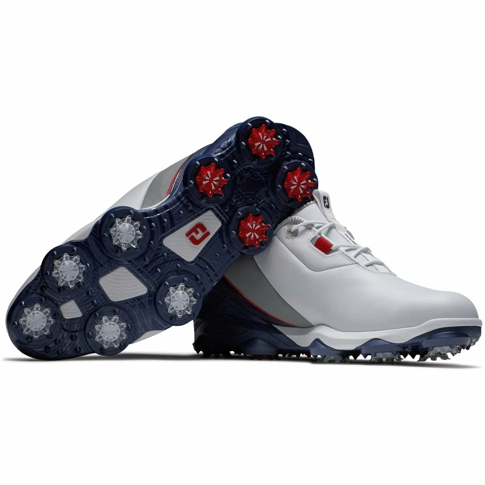 FootJoy Tour Alpha Waterproof Spiked Shoes - White/Navy/Grey 7 FootJoy Tour Alpha Waterproof Spiked Shoes - White/Navy/Grey - Image 5