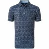 FootJoy Travel Print Polo Shirt - Navy/True Blue -Second Hand Clubs Sales footjoy travel print polo shirt navytrueblue 1