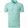 FootJoy Tropic Print Polo Shirt - Aqua Surf/Lava -Second Hand Clubs Sales footjoy tropic print polo shirt aquasurflava 1