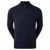 FootJoy Wool Blend 1/2 Zip Lined Pullover - Navy