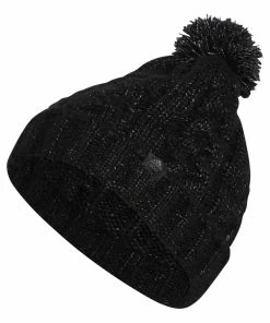 Adidas Ladies PomPom Beanie - Black