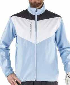 Galvin Green Armstrong Gore-Tex Paclite Waterproof Jacket - Blue Bell/White/Black -Second Hand Clubs Sales galvin green armstrong jacket gore tex paclite bluebellwhiteblack 3