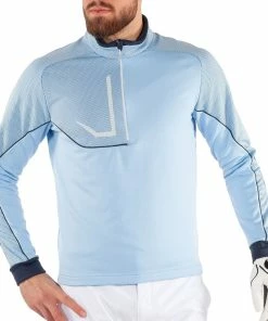 Galvin Green Daxton Insula 1/2 Zip Sweater - Blue Bell/Navy/White -Second Hand Clubs Sales galvin green daxton insula 12 zip bluebellnavywhite 3 1 3 1
