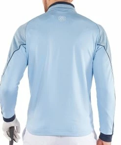 Galvin Green Daxton Insula 1/2 Zip Sweater - Blue Bell/Navy/White -Second Hand Clubs Sales galvin green daxton insula 12 zip bluebellnavywhite 4 1 3 1
