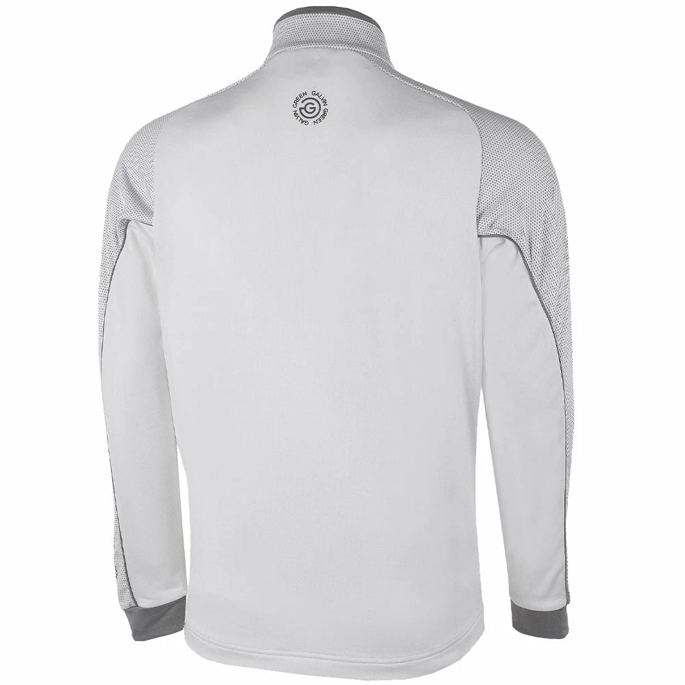 Galvin Green Daxton Insula 1/2 Zip Sweater - White/Cool Grey/Sharkskin - Image 2