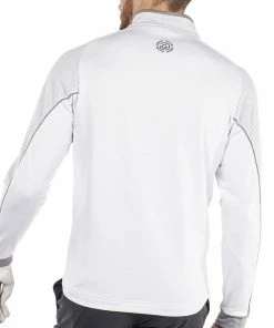 Galvin Green Daxton Insula 1/2 Zip Sweater - White/Cool Grey/Sharkskin -Second Hand Clubs Sales galvin green daxton insula 12 zip whitecool greysharkskin 4 1 3 1