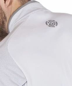 Galvin Green Daxton Insula 1/2 Zip Sweater - White/Cool Grey/Sharkskin -Second Hand Clubs Sales galvin green daxton insula 12 zip whitecool greysharkskin 5 1 3 1