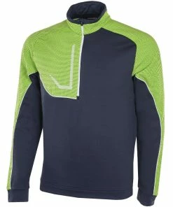 Galvin Green Daxton Insula 1/2 Zip Sweater - Navy/Lime/White
