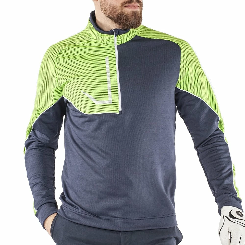 Galvin Green Daxton Insula 1/2 Zip Sweater - Navy/Lime/White 5 Galvin Green Daxton Insula 1/2 Zip Sweater - Navy/Lime/White - Image 3