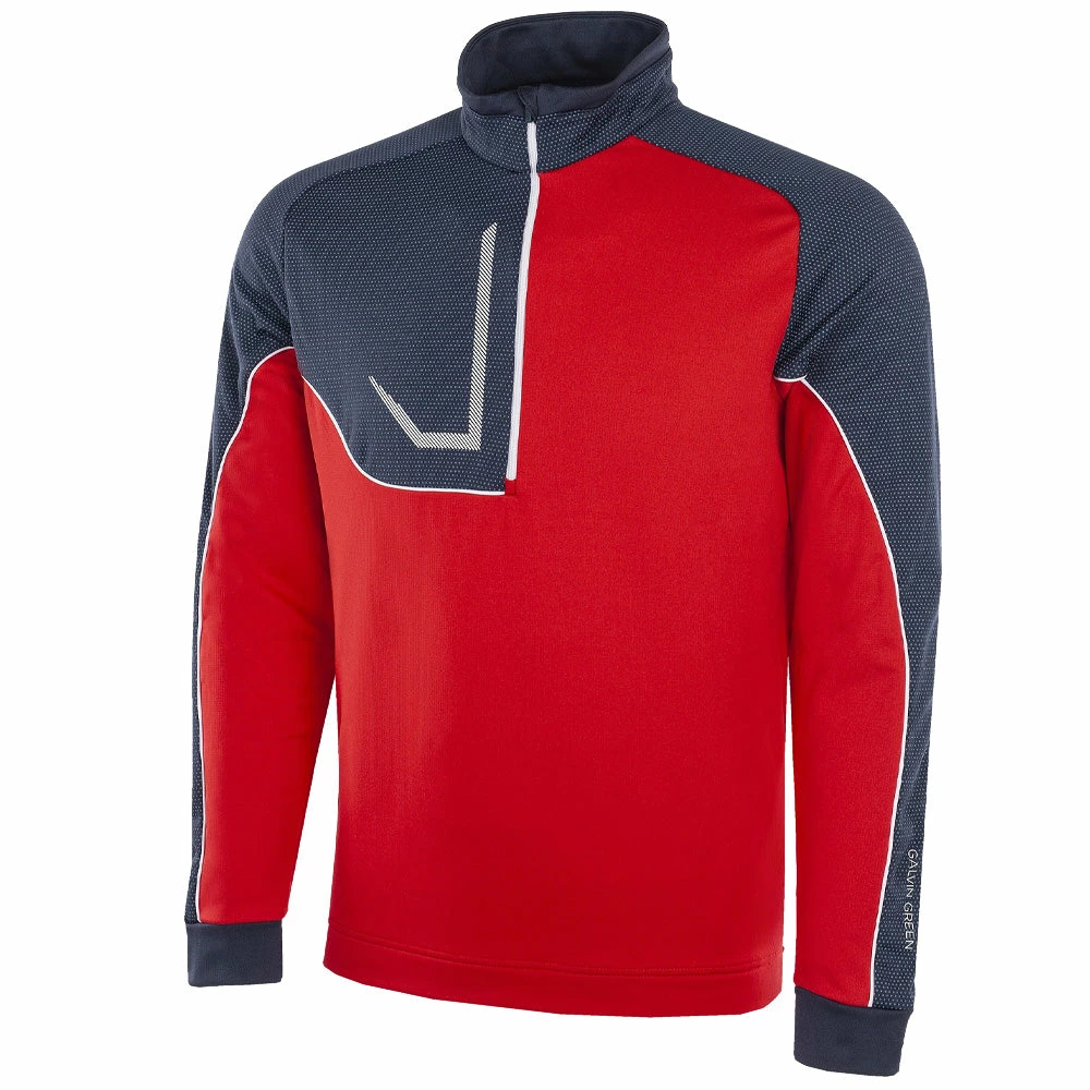 Galvin Green Daxton Insula 1/2 Zip Sweater - Red/Navy 3 Galvin Green Daxton Insula 1/2 Zip Sweater - Red/Navy