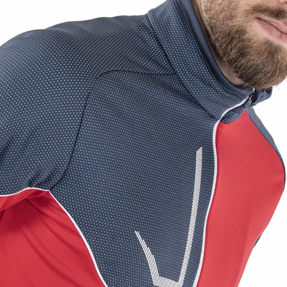 Galvin Green Daxton Insula 1/2 Zip Sweater - Red/Navy 7 Galvin Green Daxton Insula 1/2 Zip Sweater - Red/Navy - Image 5