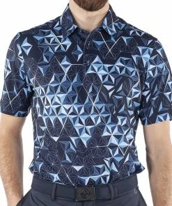 Galvin Green Makai Ventil8+ Polo Shirt - Navy/Blue Bell/White -Second Hand Clubs Sales galvin green makai ventil8 polo shirt navybluebellwhite 3