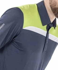 Galvin Green Mapping Ventil8+ Polo Shirt - Navy/Lime/White -Second Hand Clubs Sales galvin green mapping ventil8 polo shirt navylimewhite 5