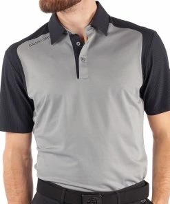 Galvin Green Massimo Ventil8+ Polo Shirt - Sharkskin/Black -Second Hand Clubs Sales galvin green massimo ventil8 shirt sharkskinblack 3 1