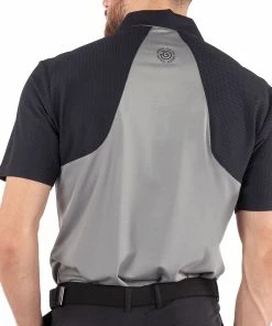 Galvin Green Massimo Ventil8+ Polo Shirt - Sharkskin/Black -Second Hand Clubs Sales galvin green massimo ventil8 shirt sharkskinblack 4 1